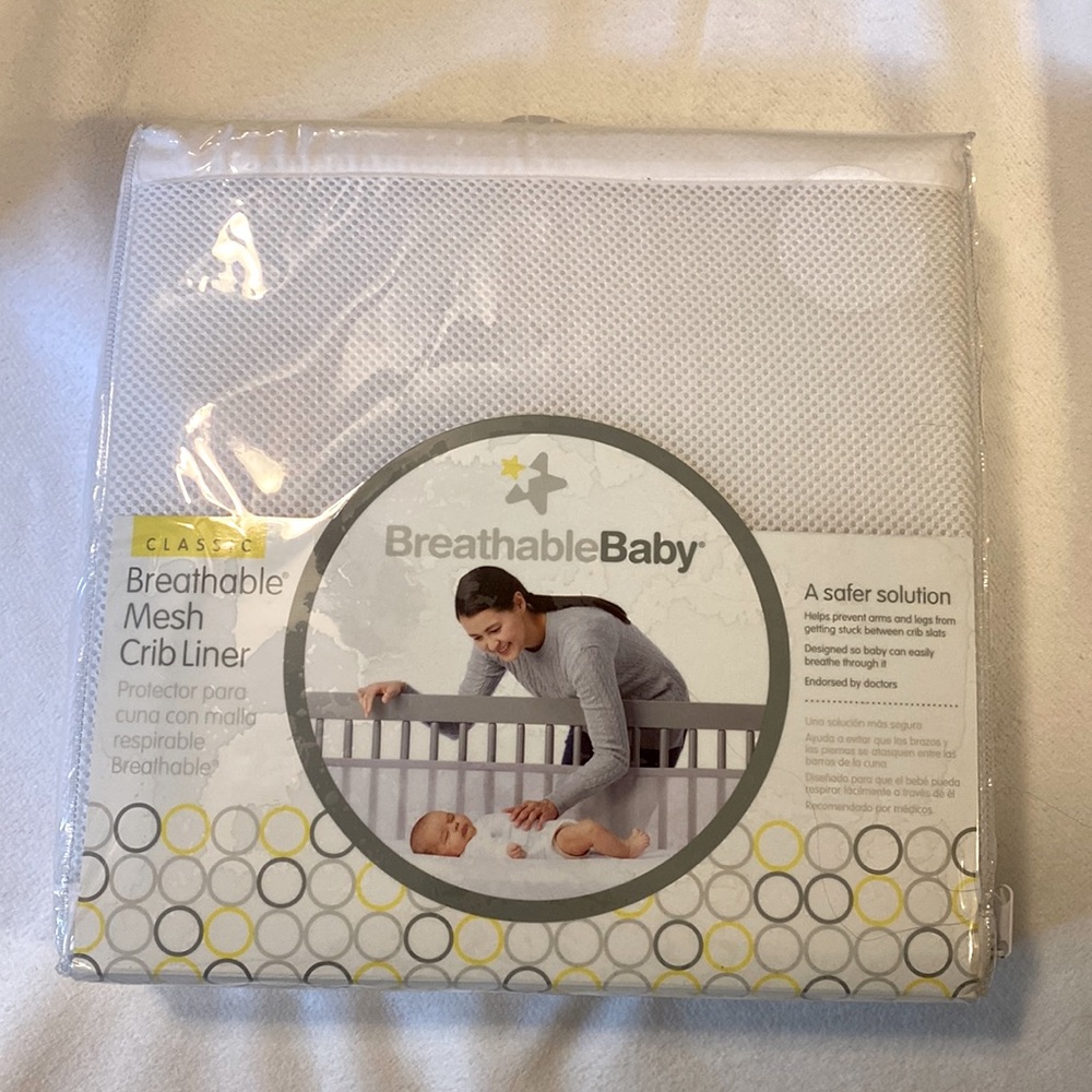 Breathable Baby | White Breathable Mesh Crib Liner